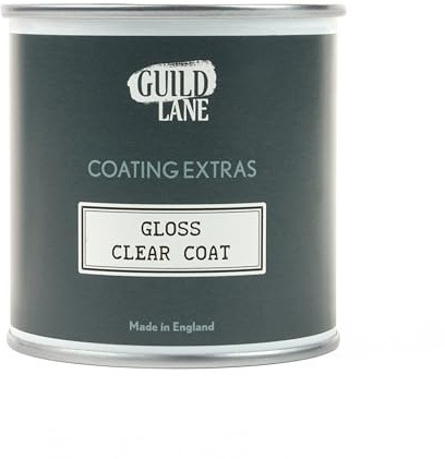 Guild Lane Gloss Clear Top Coat 250ml High Gloss Acrylic Sealer Waterproof Scratch Resistant Protective Finish for Furniture Wood Cabinets Multi Surface exceptional coverage