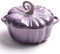 FZSERUN Marmite à Soupe RagoûT Citrouille, Faitout Citrouille en Fonte éMailléE, Pot DéCoration d'halloween, Pot en éMail Citrouille, Marmite en Forme Citrouille,Violet,25cm