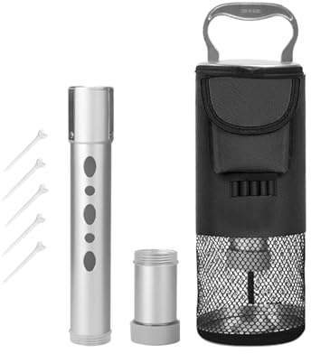 Hellery Tube de Récupération de Balles de Golf avec 5 Tees de Golf pour Hommes, Passionnés,