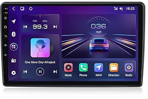 Android 15 Car Stereo for Citroen C2 C3 2001-2010, 9 Inch HD Touch Screen Car Radio Video Multimedia Player with Bluetooth And Navigation And Backup Camera,8 Core 4G+Wifi 4G+64G