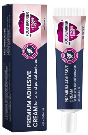 Secure Denture Adhesive - 40g Full Retainer Bonding Cream For Strong Hold, Soft 40g Daily Care Formula, Comfortable Wear | Long Lasting Adhesive For Seniors Men Women Eating Chewing Travel