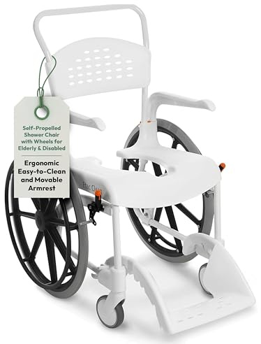 Etac CLEAN Dusch- und Toilettenrollstuhl 24 Räder weiß