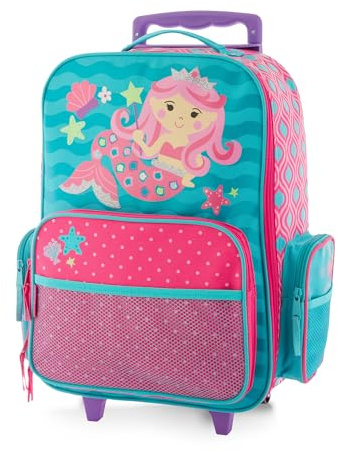 Stephen Joseph Kids Classic Rolling Luggage, Kids Luggage, Toddler Rolling Travel Carry On, Kids Suitcase with wheels,