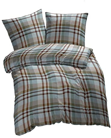 etérea Flanell Bettwäsche 200x220 cm + 2Stk 80x80 cm Urban Flausch Blau | 100% Baumwolle · Flanell · flauschig warm · Reißverschluss · MADE IN GREEN by OEKO-TEX