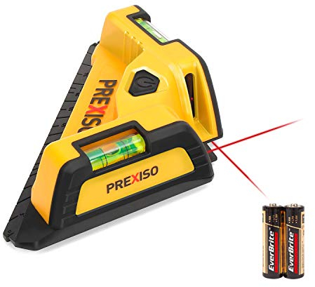 PREXISO Laser Level Floor Tiling, 10M(30FT) Level and Square Lasers, Angle Lasers with Spirit Levels, Battery Included