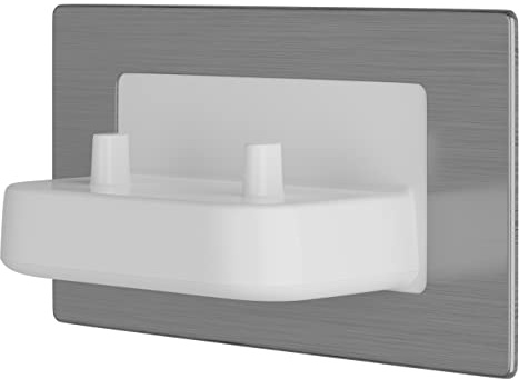 Proofvision Brushed Steel In-Wall Twin Electric Toothbrush Charger - PV11P-BS-FR | twin charging dock for electric toothbrushes, in wall concealed installation design brushed steel finish for modern bathrooms