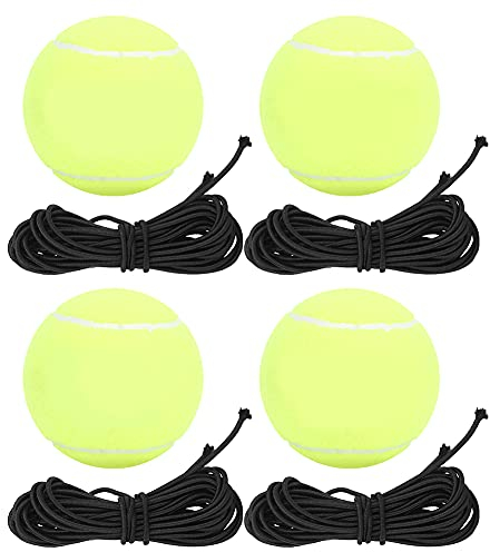 HERCHR Tennistrainer, 4-teiliges Tennis-Trainingsgerät aus Wolle, Verstellbarer Tennistrainer, Gummiband, Übungsgürtel, Ausrüstung Für Das Tennis-Übungstraining