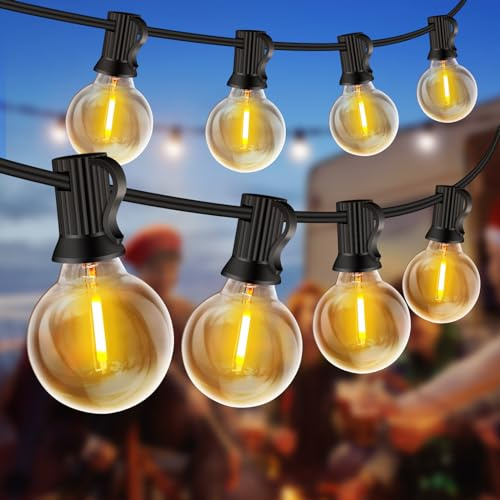 ZYRIVON Guirlande Lumineuse Exterieure 20M,30+2 Ampoules,Incassable Étanche,Guirlande Guinguette LED Connectable,Blanc Chaud,Plug & Play, pour Intérieur Jardin Balcon Maison Mariage Fête Noël