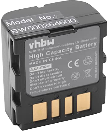 vhbw 1x batteria sostituisce JVC BN-VF733U per videocamera camcorder (600mAh, 7,2V, Li-Ion)