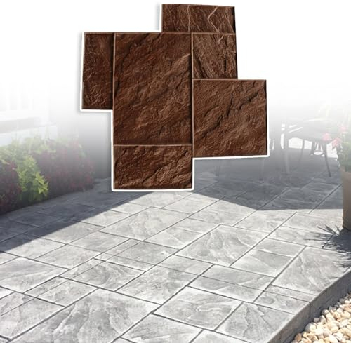 Moldes Hormigón Impreso Esteras Concretas del Sello de Textura de Piedra, El Sello Concreto de 36 Pulgadas Forma La Pavimentadora, Moldes de Estampado de Poliuretano para Terraza/jardín/escalinata ( C