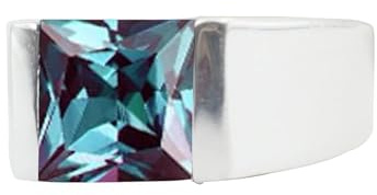 Alexandrit-Edelstein-Ring, 925er-Sterlingsilber, Ring für Männer, Verlobungsring, handgefertigt, böhmischer Versprechensring, schönes Geschenk für Ihn, Liebesring