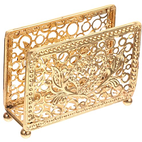 OKUMEYR Serviettenhalter Tischdekoration für Platzsparend und im Retro Stil Eleganter mit Filigranem Design aus Eisen Goldener Büros und Hotels