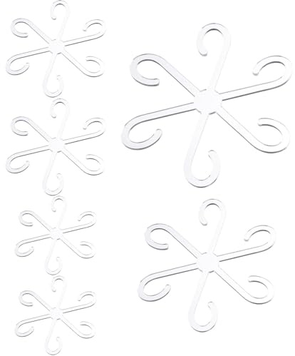 Rankenstütze für Kletterpflanzen, Rankenclips | 6er Pack Pflanzenclips für Kletterwände | Pflanzenstützen aus Acryl in 3 Größen | Stützhaken