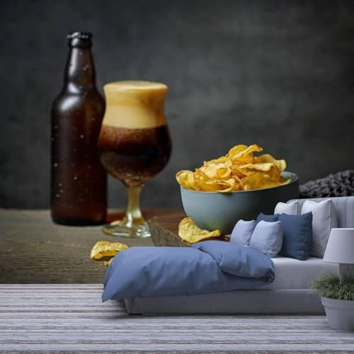Patatine Snack Alla Birra Carta Da Parati 3D Murale Autoadesiva Murale Di Dimensioni Multiple Modello Carta Da Parati Autoadesiva Fotomurale Bambini Camera Dei Bambini Decorazione Sfondo -95936224991