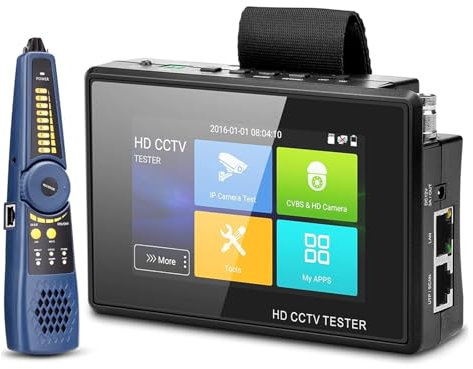 Tester per telecamere di sicurezza CCTV Tester CCTV portatile da polso da 4 pollici, tester for telecamere IP, tester CCTV, tester for telecamere analogiche CVI TVI AHD