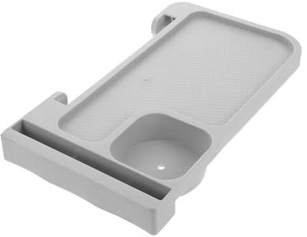 Sosoport Bandeja para Reposabrazos de Silla Portátil Clip, Portavasos para Silla de Playa y Camping, Bandeja Lateral Gris Compacta para Uso Exterior y Terraza