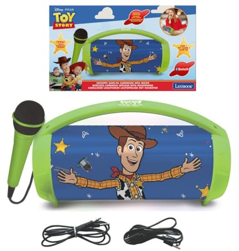 Lexibook, Toy Story Enceinte Bluetooth, BTP585TSZLXB | Effets lumineux, karaoké, idéal pour musique et jeux