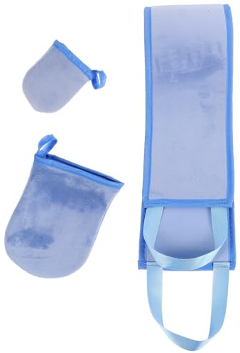 IMIKEYA Lotion Rückenapplikator Satz mit Bräunungshandschuh aus Weichem Flockmaterial Einfach und Sicher Anzuwenden für Rücken und Hand 1 Satz