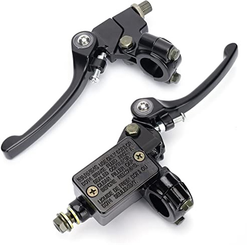 WEIYINGSI XR50 CRF50 Folding Clutch Lever Perch and Brake Master Cylinder Kit 7/8 Handle Bar Motorcycle Dirtbike Pit Bike Universal Foldable Levers 10mm Banjo Bolt 22mm Bar