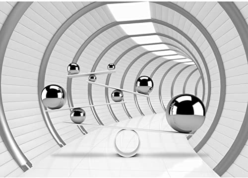 Runa Art Papel tapiz fotográfico sala 3D esferas Moderna Lana Sala Cuarto Salón - Made in Germany - gris 9154010a