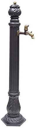 Fonderia Bongiovanni | Säulenbrunnen aus Gusseisen | Modell Diana | für Haus Garten | mit Wasserhahn Messing brüniert 147/C | Brunnen Gartensäule Outdoor | Gartenbrunnen für den Außenbereich