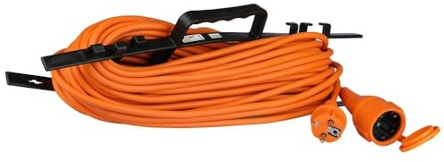 V-TAC VT-3002-30 cavo prolunga da giardino spina e presa tedesca 16A EU standard colore arancione 30 metri IP44 - sku 8815