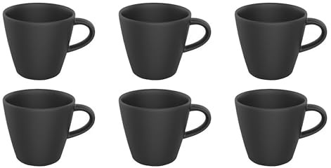 Villeroy & Boch Manufacture Rock 6er Set Espressotassen schwarz D. 6.5cm