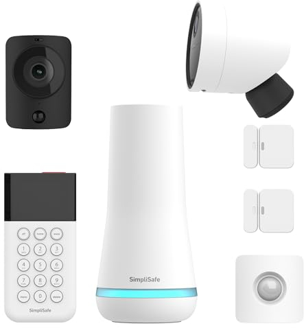 SimpliSafe Wireless Home Security Systems & Alarm System | Wireless Outdoor Security Camera, Entry Sensor, PIR Motion Detectors & Home Security Camera Indoor - Optional Subscription (3rd Gen)