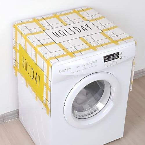 Abdeckung Waschmaschine Decken Waschmaschinen Abdeckungen Waschmaschinenbezug WaschmaschinenüBerzug Auflage Mit Aufbewahrungstasche Hanu hängend kariert 55 X 140cm