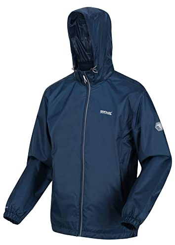 Regatta Lyle IV Wasserdichte, atmungsaktive und leicht verpackbare Shell-Jacke mit Kapuze und Reißverschlusstaschen