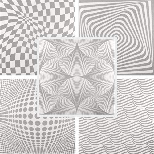 Pannelli per soffitto pacchetti risparmio di XPS 50x50cm - Pannelli panoramici moderni per pareti e soffitti con illusioni ottiche - (2 metri quadrati, Moto Grey)