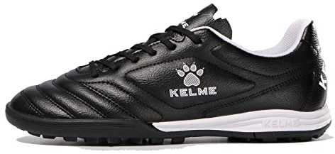 Kelme Fußballschuhe Herren Athletics TF Innenbereich Fußballschuhe Erwachsene Jungen Trainingsschuhe Professionelle Turf Futsal Football Schuhe Unisex Schwarz 41
