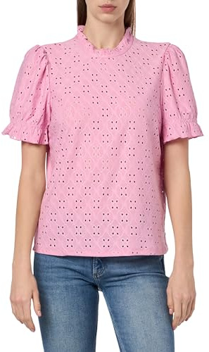 Vila Camiseta para Mujer Vikawa S/S Flounce Top-Noos, Lila Pastel, XL