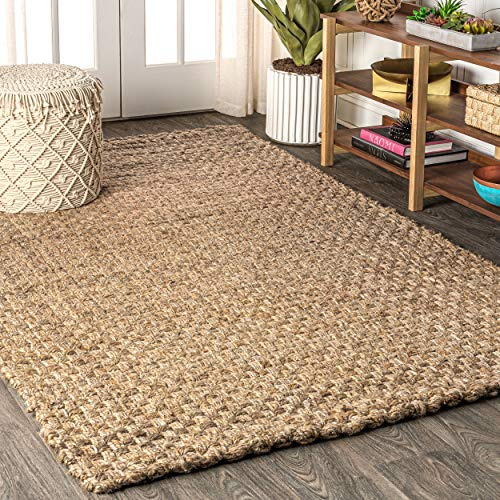 JONATHAN Y Estera Hand Woven Boucle Chunky Jute Natural Indoor Area Rug, 6x9, Bohemian, Transitional, Easy-Cleaning for Living Room, Bedroom, Kitchen, Pet Friendly, Non-Shedding (NFR102A-6)