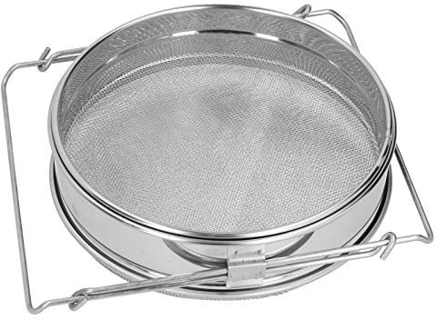 Honigfilter Imkerei Doppeltes Honigsieb Sieb Feinmaschiger Honigfilter Honigerntewerkzeuge Edelstahl für Bienenhausausrüstung