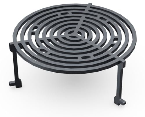 Grill'Chic – Rejilla de cocina redonda de 35 cm de diámetro para brasero, barbacoa, plancha, estilo clásico o tradicional – 83 cm de diámetro