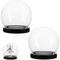 Oungy 2 campanas decorativas de cristal con suelo de madera, cúpula de cristal de 10 cm de alto con suelo de madera, campana de cristal transparente, cúpula de cristal para plantas, decoración de mesa