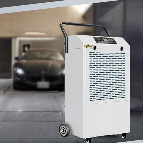 RayGenius Deshumidificador Industrial De 60 litros para Viviendas Medianas Y Grandes - Control De La Humedad Durante Todo El AñO Y Aire Limpio A TravéS De Filtros,Black