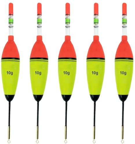 XPEX 5 Stück Posen Set, Angeln Schwimmt,10G Angeln Bobber Float, Leuchtend Angeln Schwimmt Posen Set, Angelposen Und Bobbern, Angelposen Nacht-Angeln, Angelposen Für Crappie, Hecht, Barsch, Karpfen