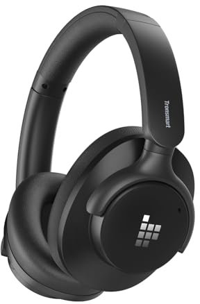 Tronsmart Q20S Casque sans Fil Reducteur de Bruit Hybride Active, Casque Over Ear, Jusqu'à 60 Heures d'autonomie en Mode ANC, Hi-Res Audio, Basses Profondes,Personnalisation Via App - Noir