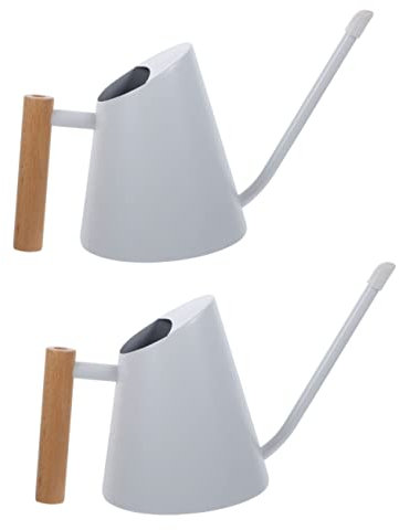 NOURIS Regadera, Regadera de Acero Inoxidable for suculentas, Color Blanco(Whitex2pcs)