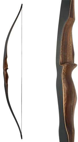 52 54 Bogenschießen Traditioneller Langbogen Handgemachter Recurve Bogen Longbow Sportbogen 10-30lbs Holzbogen Jagdbogen für Anfänger Erwachsene (52 Zoll, 25lbs)