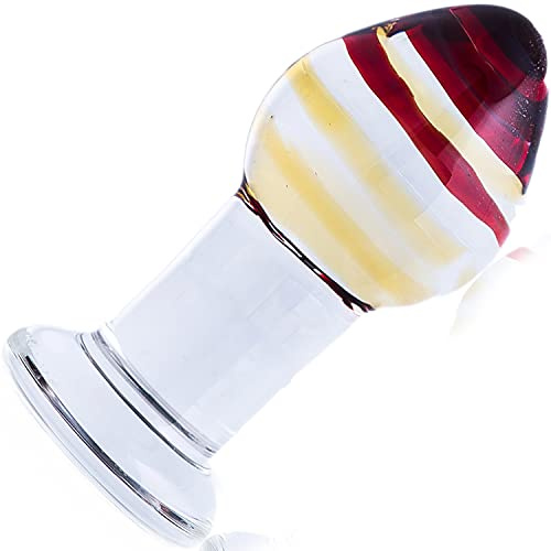 FOPS Plug Anal de Cristal 9 cm ⌀4,5 cm – Plug Anal de Vidrio Transparente – Juguete Anal para Mujeres y Hombres G40