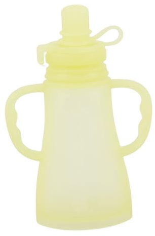 KOMBIUDA Wiederverwendbarer Beutel Aus Lebensmittelechtem Elastomer Für Babynahrung Nachfüllbar Für Babypüree Smoothies Joghurt Mit Beutelspender Für Einfache Lagerung Und Fütterung