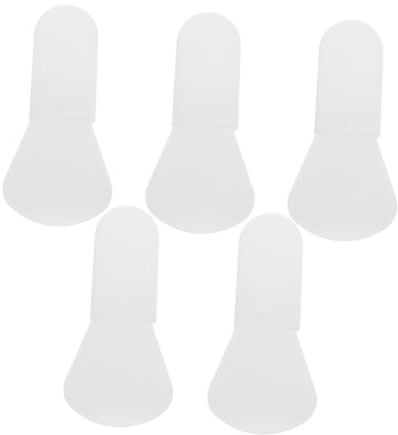LIFKOME Pennello Facile da Trasportare 5 Pezzi per Maschera Viso Bianco in Silicone Manico Corto e Distribuzione Uniforme per Uso Professionale e Routine di Cura della Pelle in Movimento
