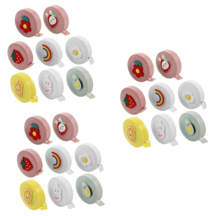 ARTIBETTER 3 Series Cinta Métrica Corporal Retráctil Para Flexible Y Portátil Con Botones Medición Precisa Para Costureras Y Manualidades 8 Piezas X 3