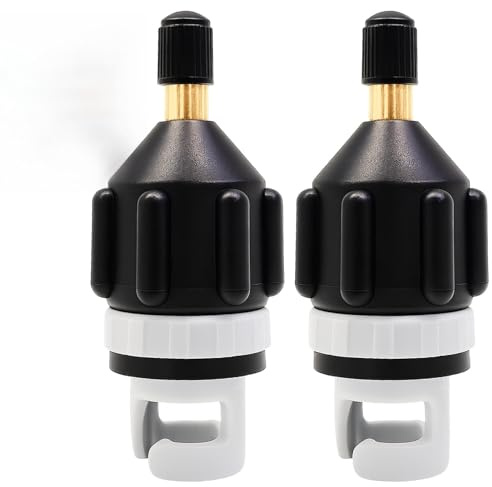 Icyowls 2 Piezas Adaptador válvula Sup – para compresor, Bomba Bici o inflador, para Stand up Paddle, Kayak, Bote, Canoa, colchón y Otros inflables