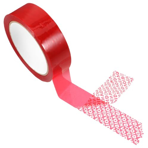 FONDOTIN Manipulationssicheres Sicherheitsklebeband Pet Rot mit Starkem Kleber und Einfacher Identifikation für Sichere Verpackung und Schutz vor Diebstahl