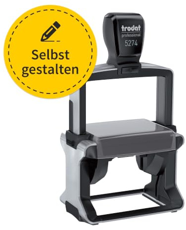 Trodat Professional 5274 Firmenstempel 60x40mm - 5 Zeilen | Trodat Professional 5274 Firmenstempel, 60x40mm, personalisierbar mit Text und Logo, Adressstempel, Firmenstempel