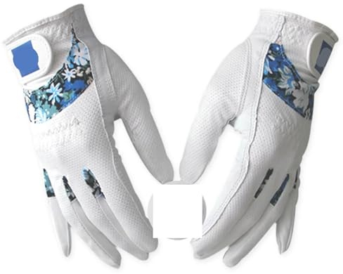GOXQIT 1 paio di guanti da golf morbidi e traspiranti donna for mano sinistra destra, impugnatura for tutte le stagioni antipioggia per Adulta(Size19)
